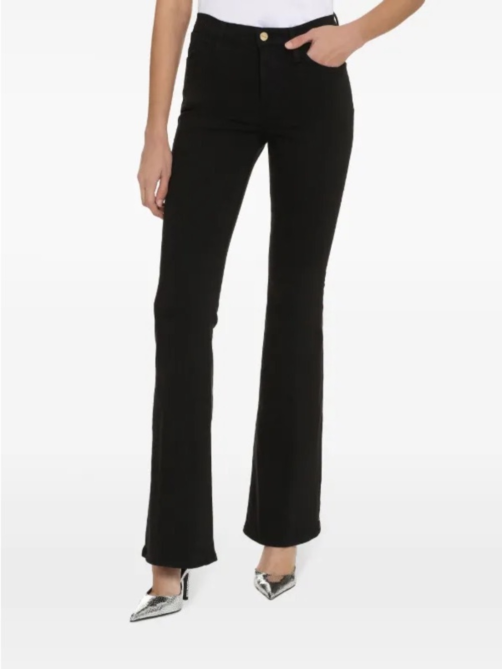 Frame Le High Flare High-rise Jeans - Black sz 30
